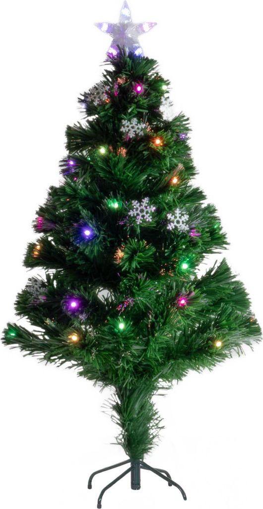 Arbre de Noël artificiel avec lumières et étoile, 120 cm Image du produit 
