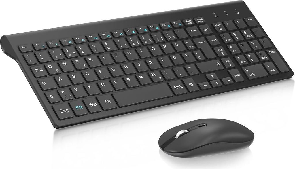 Tastatur Maus Set Kabellos, 2.4G Wiederaufladbare Kabellose Produktbild 