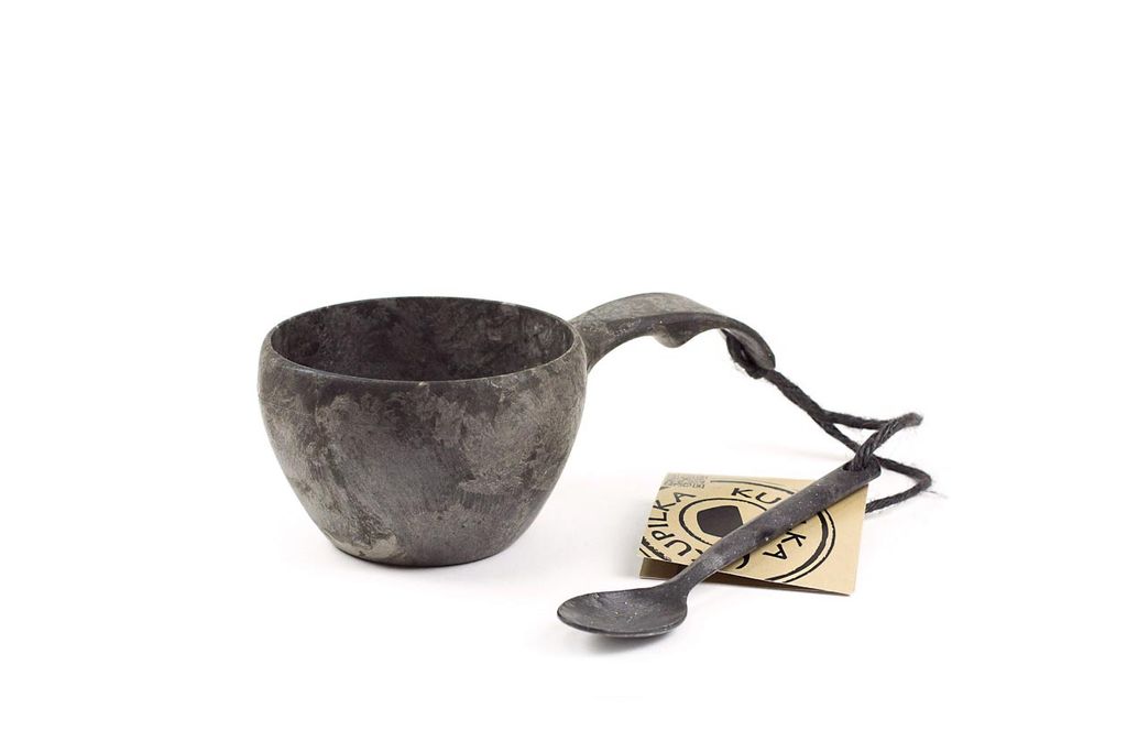 Kupilka 21 Classic Cup Becher mit Löffel, schwarz