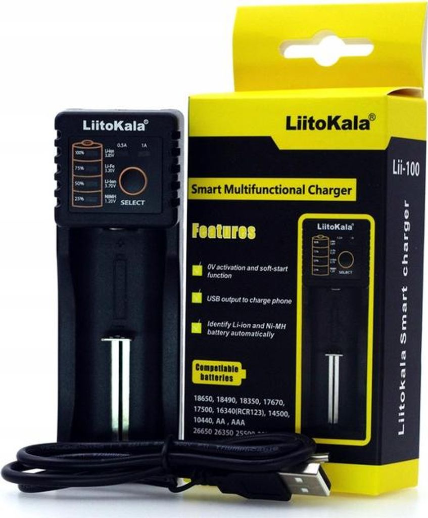 LiitoKala Lii-100 Li-Ion AA Akkuladegerät