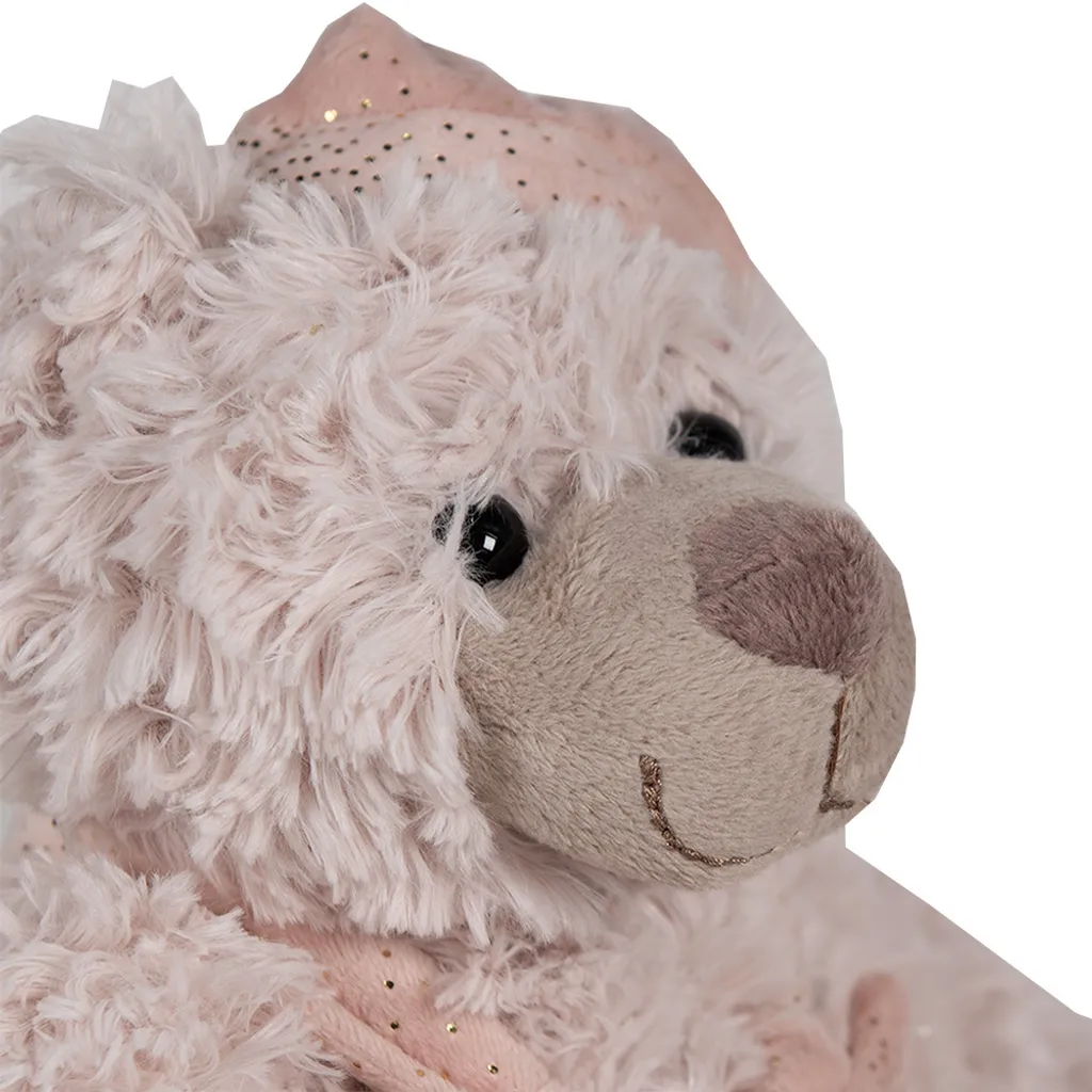Peluche Ours rose Clayre & Eef 22 cm - Texture douce et look rétro - 4