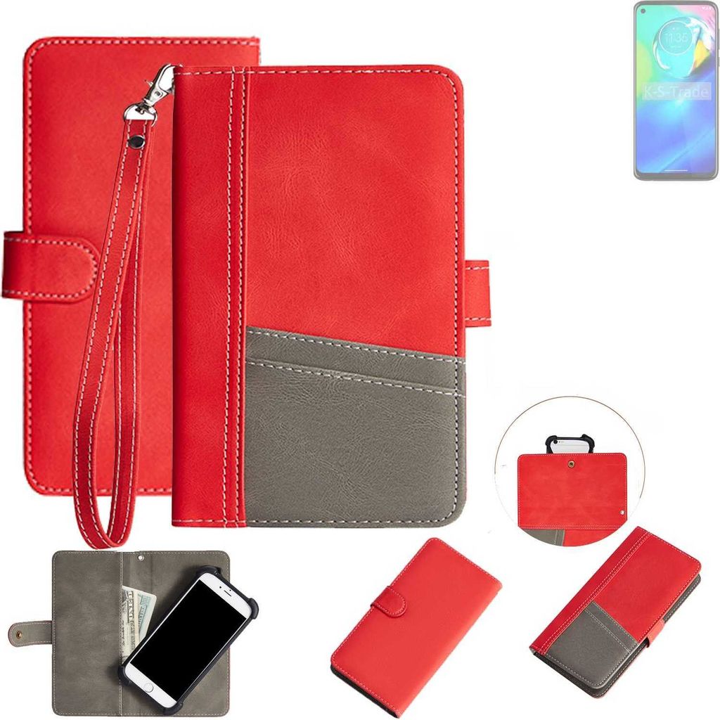 K-S-Trade Handy Schutzhülle kompatibel mit Motorola Moto G Power 5G Hülle Portemonnee Brieftasche Klapphülle Kartenfächer Flip Wallet Case Etui