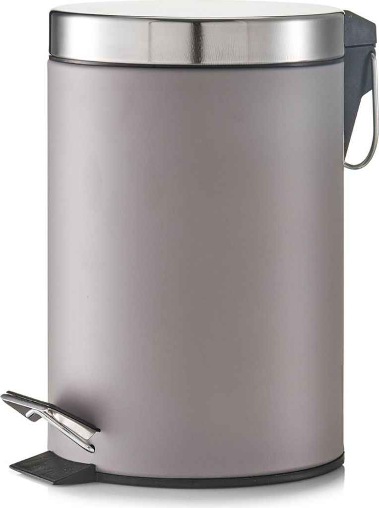 Zeller Treteimer, 3 Liter, grau, Ø17 x 26 cm, 18222 Produktbild 