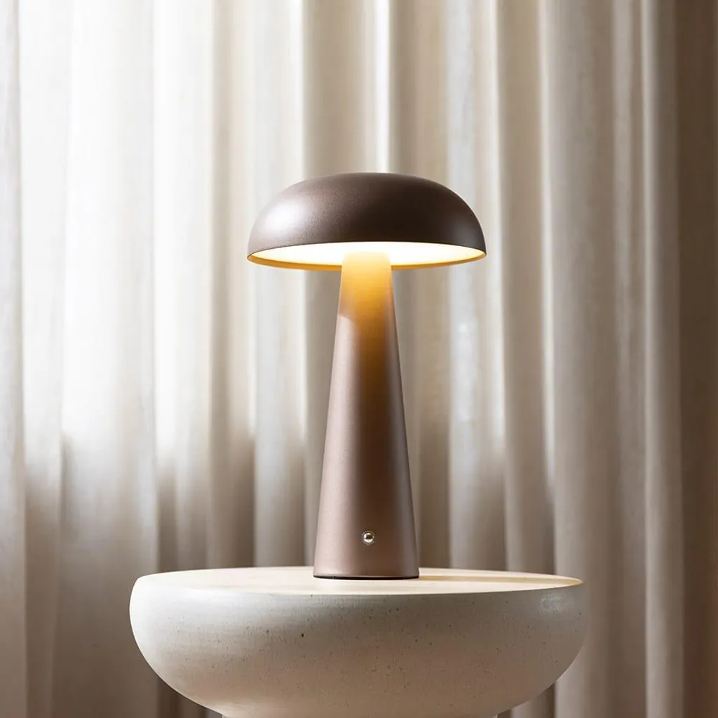 Lampe de table LED 2,5W sans fil rechargeable avec variateur intégré café - 3