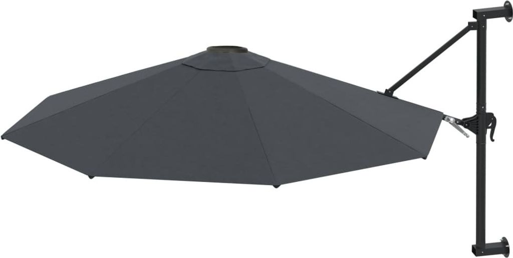 vidaXL Parasol do montażu na ścianie z metalowym drążkiem Zdjęcie produktu 