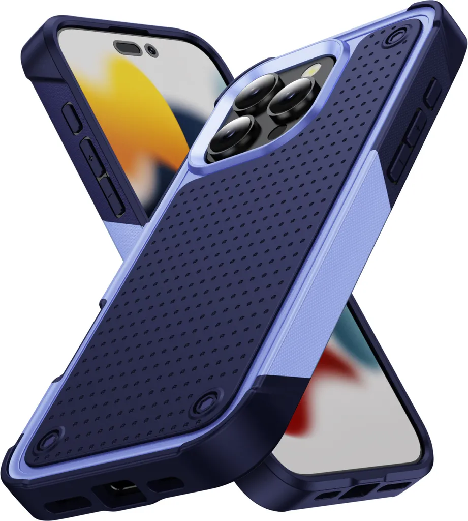 Custodia iPhone 16 Pro Militare Antiurto 2in1 Viola Blu | Protezione Top