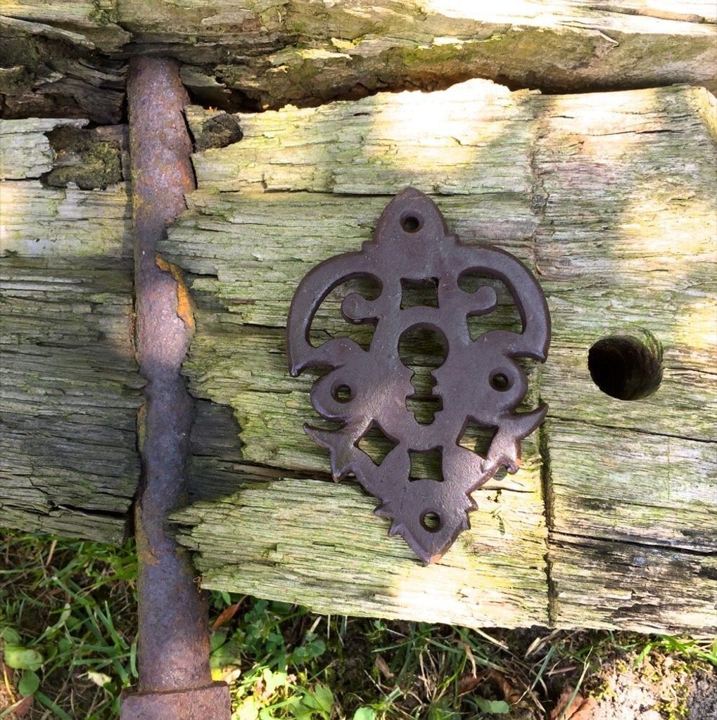 Schlüsselrosette für Haustüren(einzeln) - zeitloses Design |PZ| Eisen braun