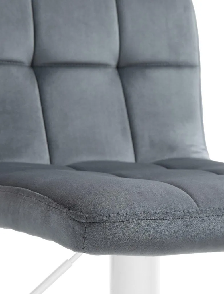 Recensione Sgabello in Velluto Grigio e Bianco: Comfort e Design - 5