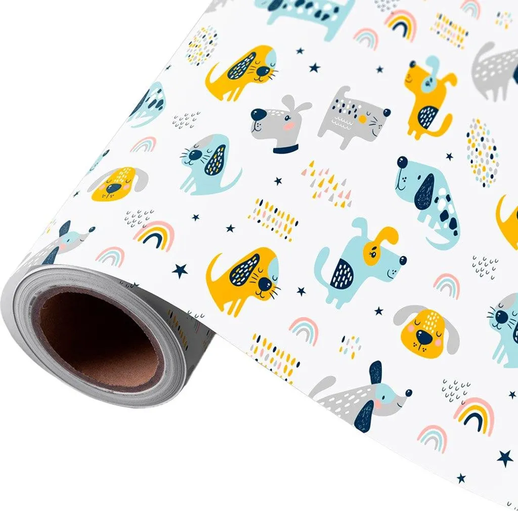 Maxi Rotolo Carta Regalo Kids Puppies 95m | Creatività 31cm Wide