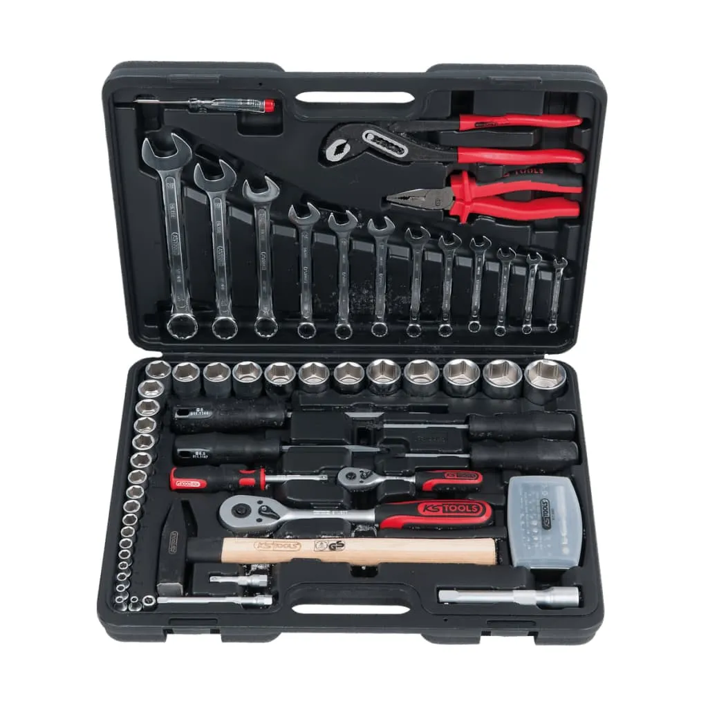 Set de douilles KS TOOLS 88 pièces en acier Chrome-Vanadium robuste