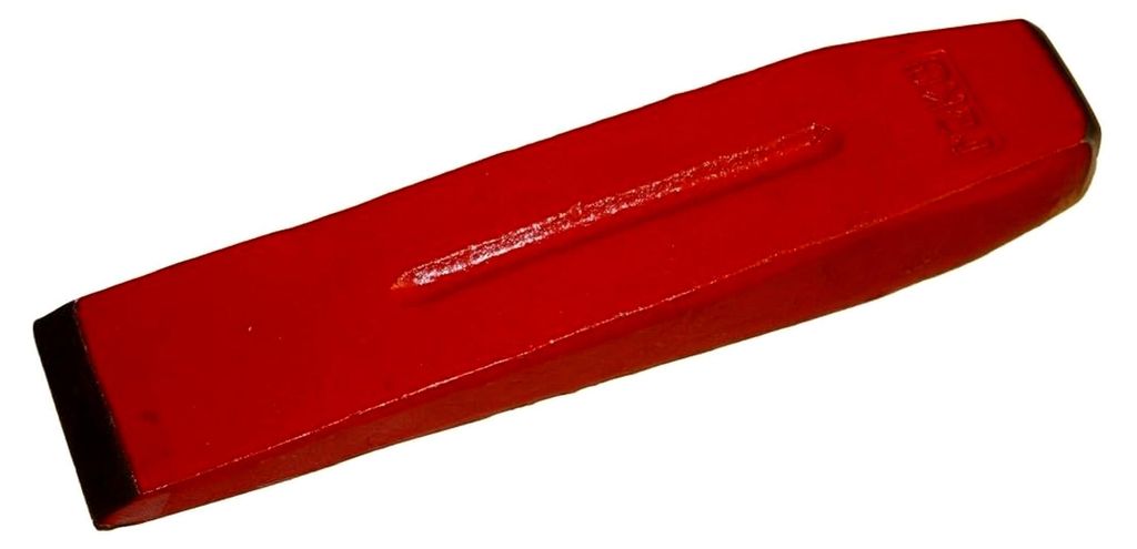 Robuster Spaltkeil aus geschmiedetem Stahl, 2 kg, rot, zum Brennholzspalten