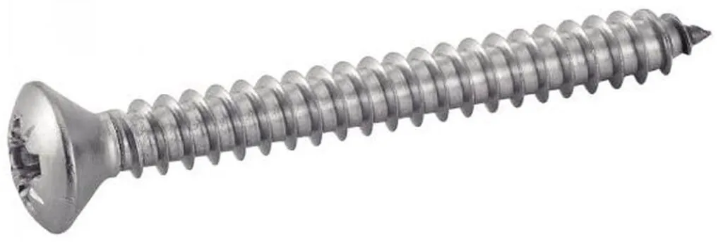 Vis à Tôle Tête Fraisée Bombée Inox A2 4.2x38 mm Anti-Corrosion - 200 pcs