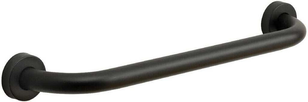 45cm lager Wandhaltegriff aus Edelstahl in schwarzer Farbe