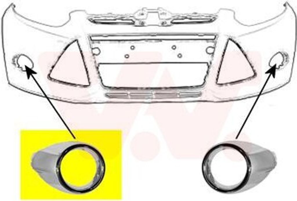 VAN WEZEL 1945598 Stoßstangen-Abdeckung Vorne Rechts für FORD FOCUS III Turnier FOCUS III FOCUS III Stufenheck