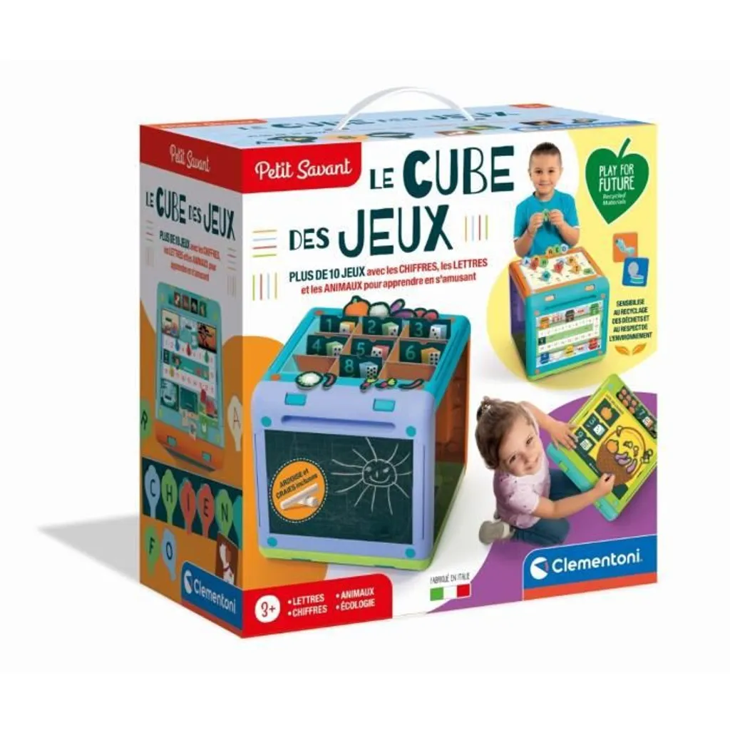 Jouet Éducatif Bébé Clementoni - Mon Cube de Jeux 52547 dès 6 Mois