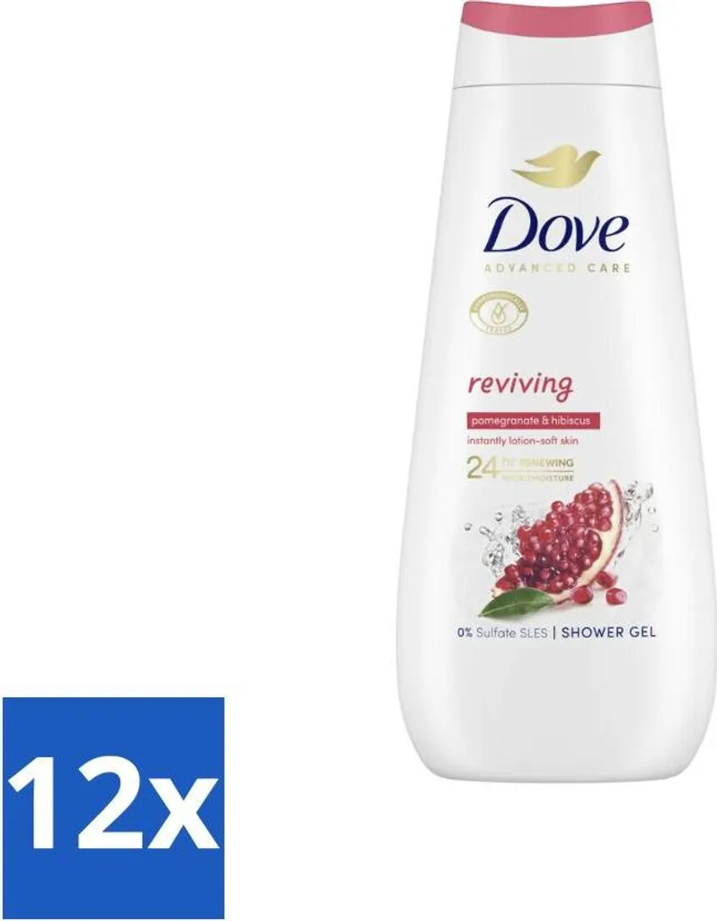 Stock 12x Dove Docciaschiuma Reviving Melograno 400ml - Offerta Stock