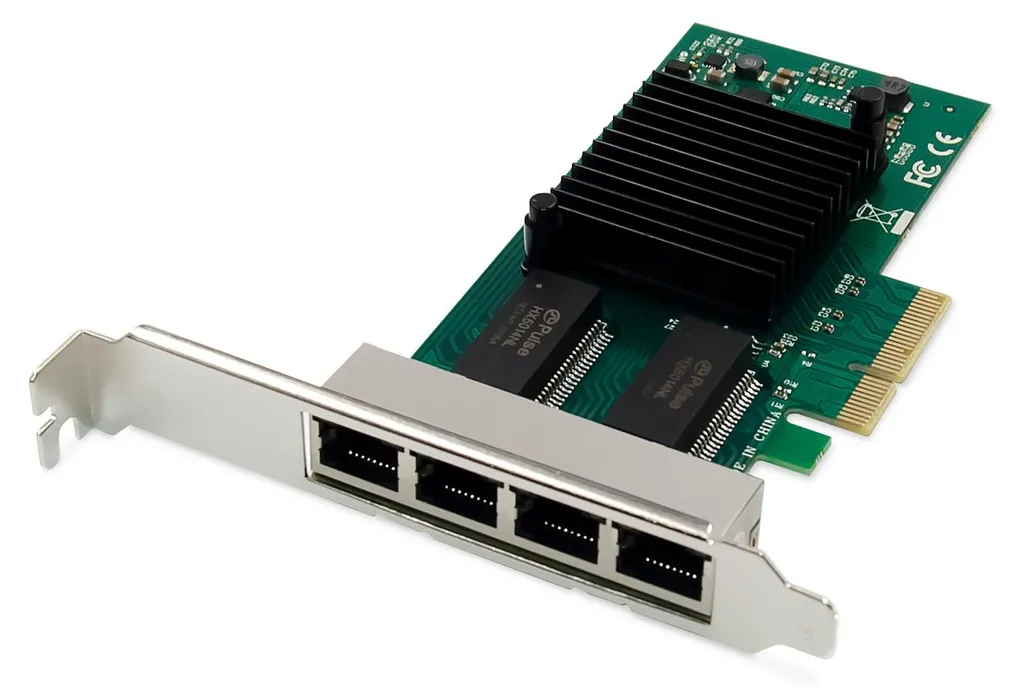 DIGITUS Carte Réseau Intel I350 4 Ports Gigabit PCIe Quad Port RJ45