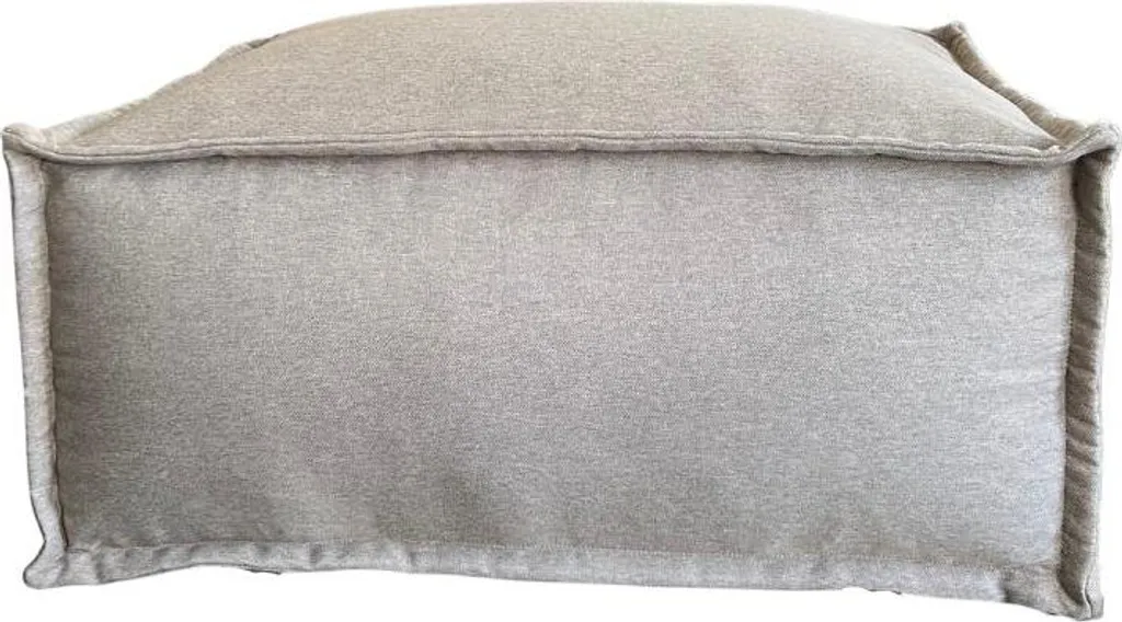 Chauffeuse méridienne effet lin beige pour canapé modulable 80x60 - 3