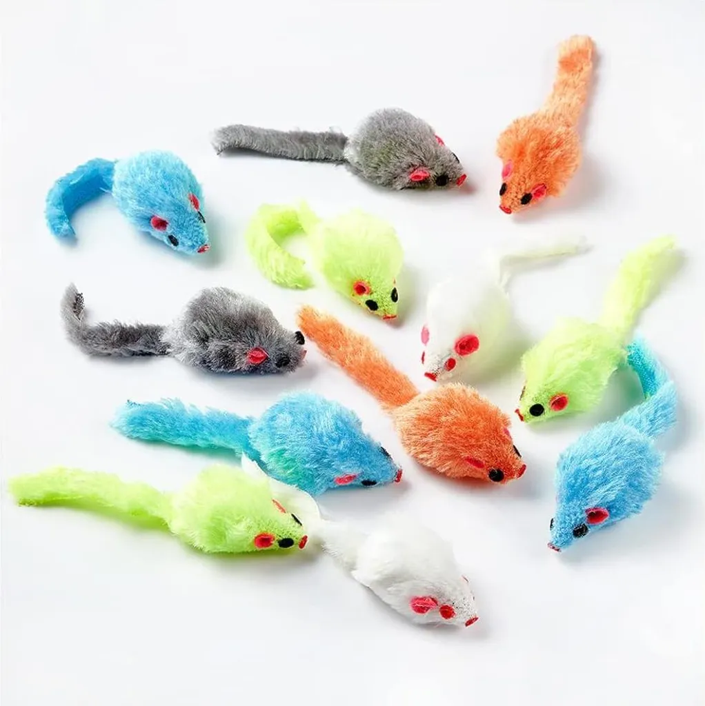 Jouet interactif souris-chat pour chats d'appartement - Lot de 12 pièces