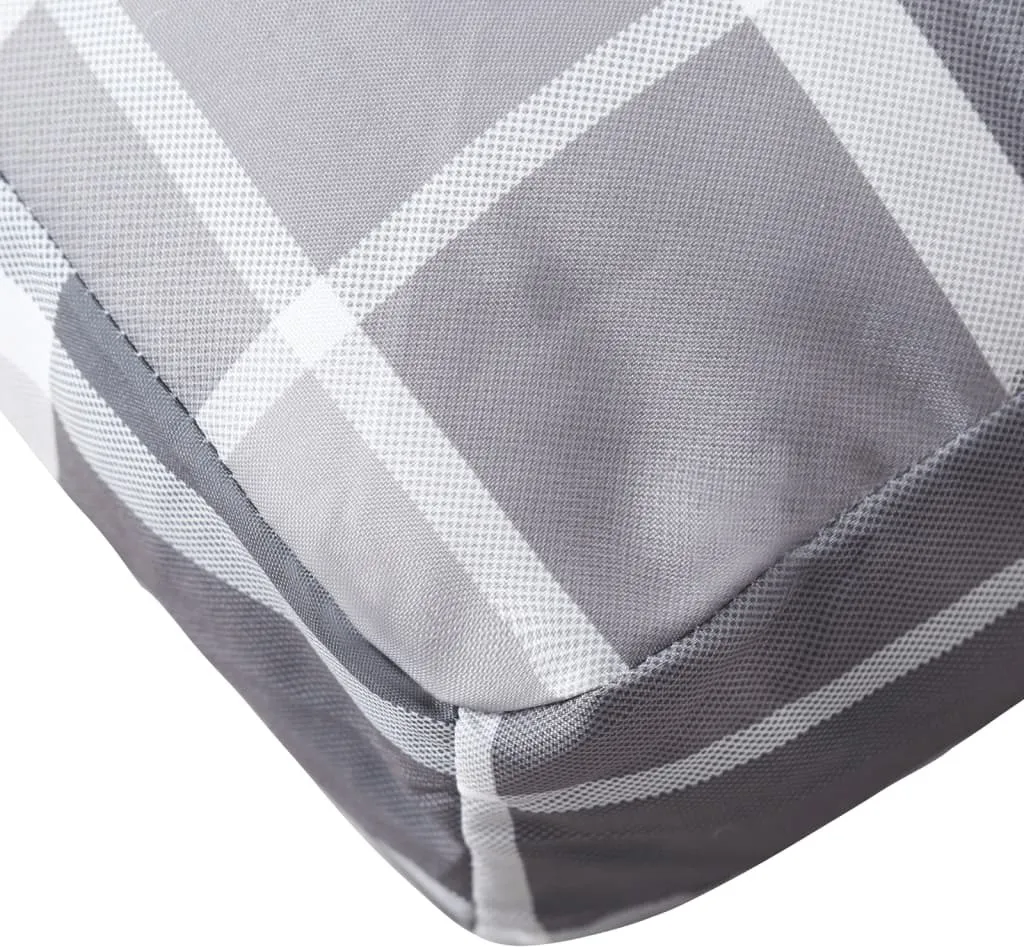 Cuscini per Pallet 2 Pezzi Grigio a Quadri | Set Arredo Giardino 2025 - 7
