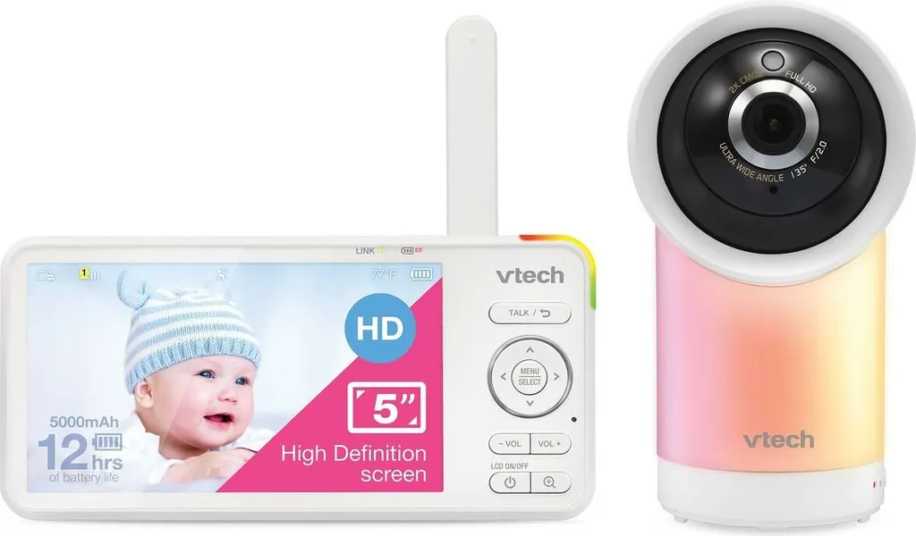 Babyphone vidéo 1080p Vtech RM5766HD avec vision 360 et accès mobile