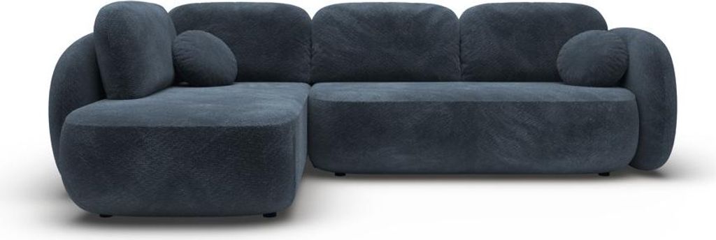 COBOURG 2 Ecksofa zum Zusammenklappen - blau, linke Ecke