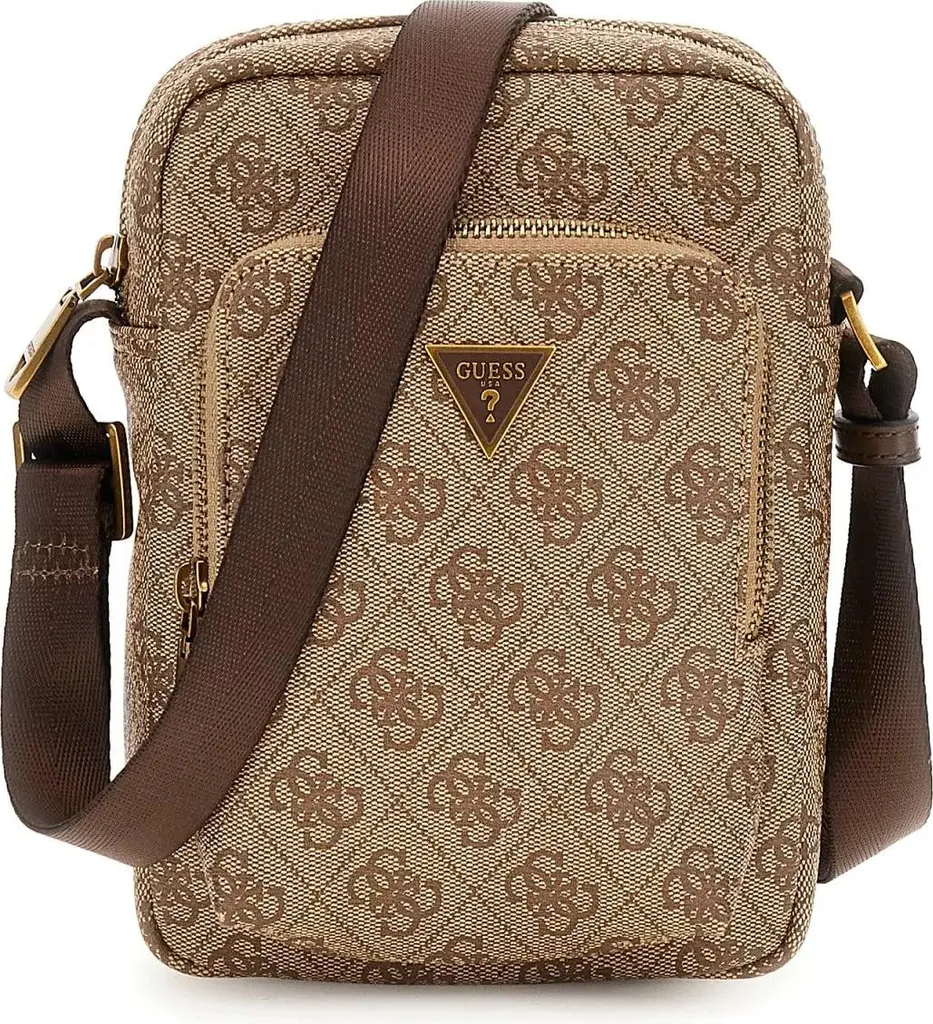 Sac Banane Guess Torino Medium Beige et Marron - Accessoire de Mode