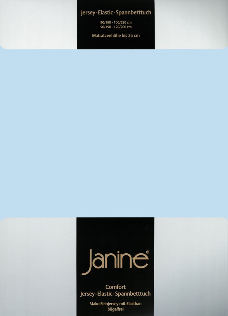 Janine JERSEY Spannbetttuch 5007 Farbe hellblau Größe 140/160x200cm