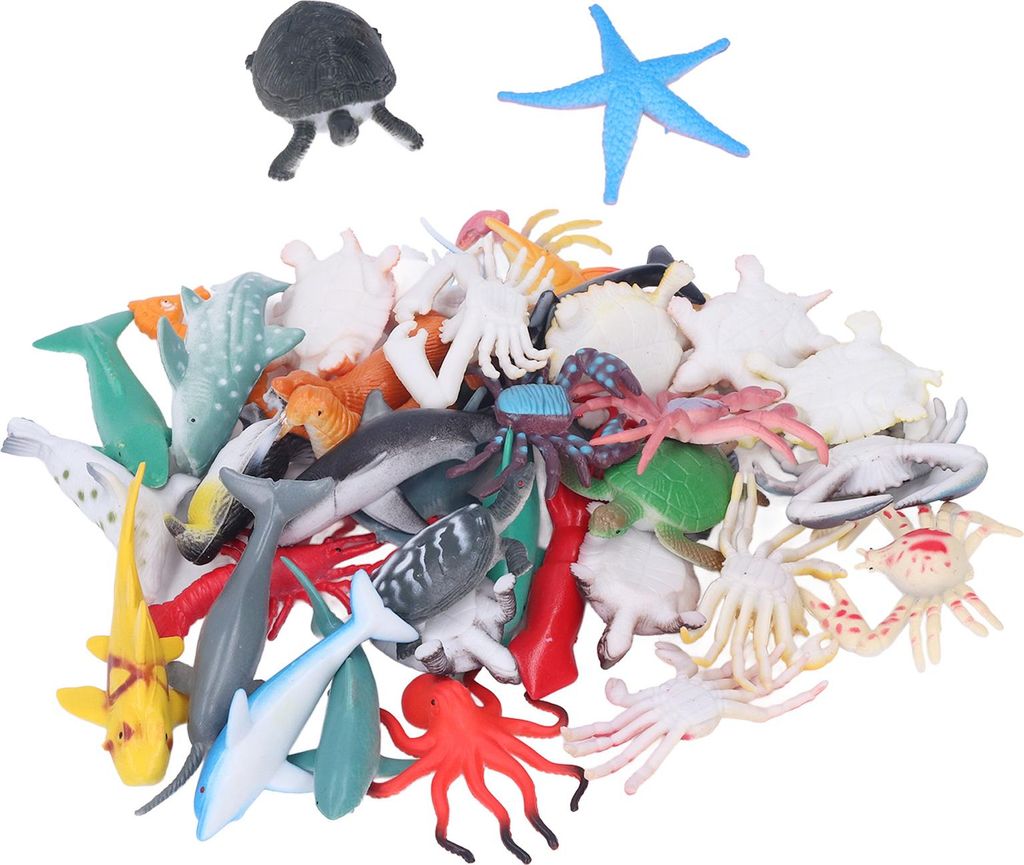 40 Stück Meerestiermodelle, umweltfreundliches, lebensechtes, lebendiges Spielzeug für Kinder ab 4 bis 6 Jahren