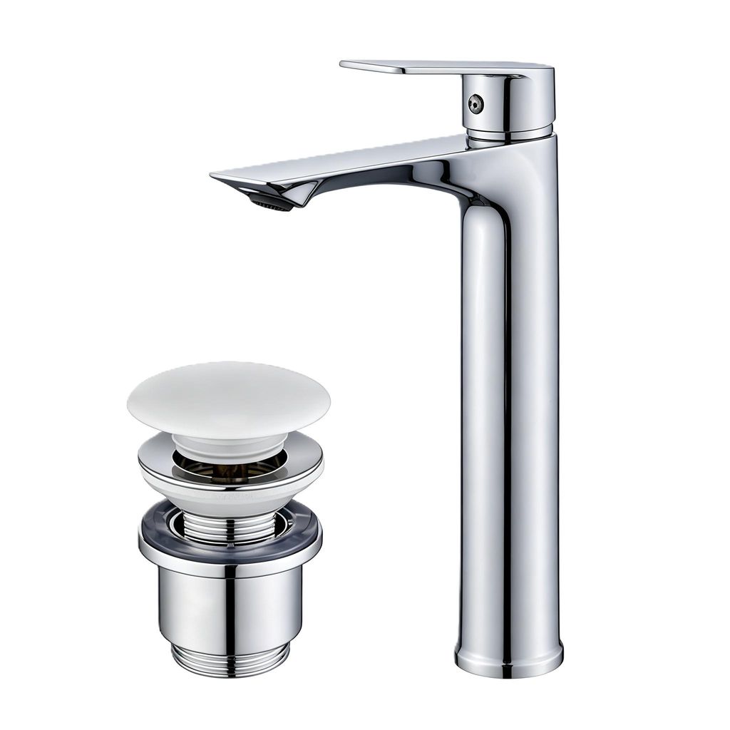 Homelody Wasserhahn Bad mit Universal Ablaufgarnitur Produktbild 