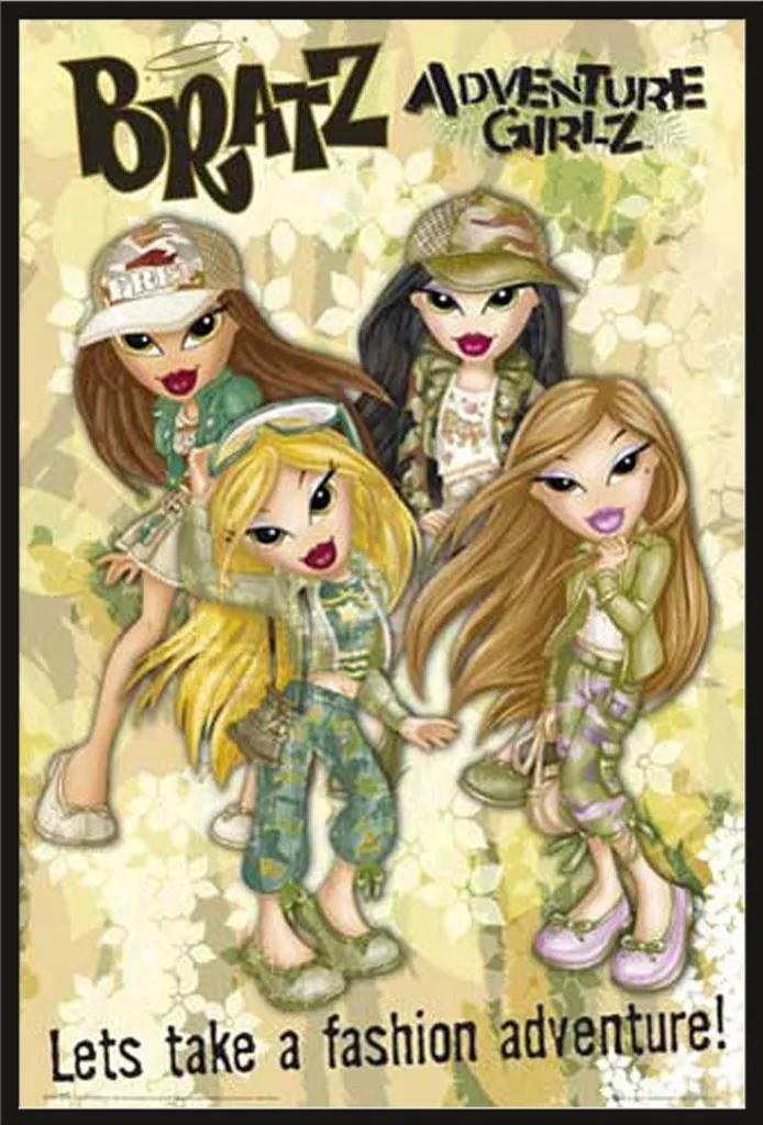 Cadre Noir Shinsuke avec Affiche Bratz Fashion Adventure, Vitre en Acrylique