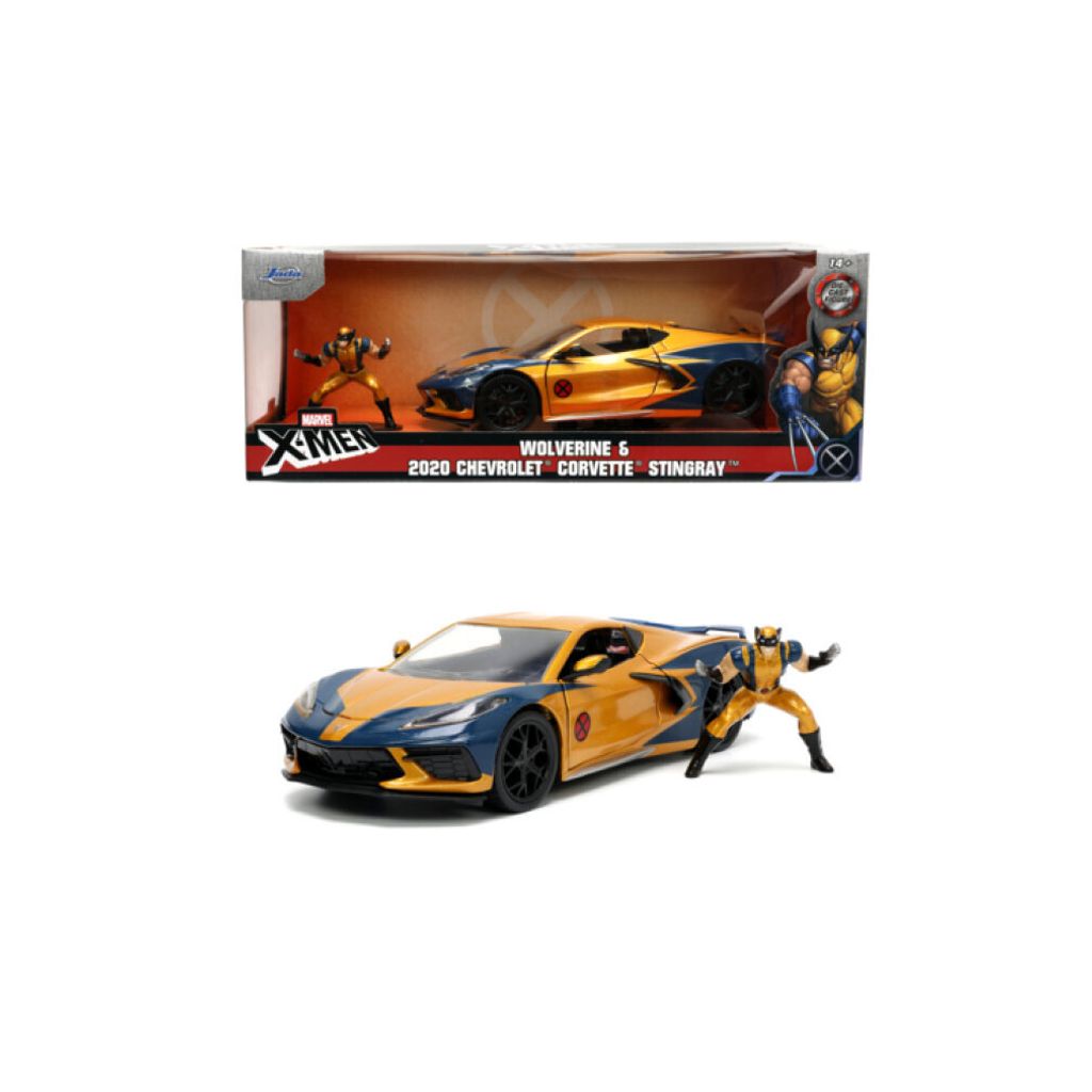 Jada Marvel X Men Wolverin Chevy Corvette 1:24