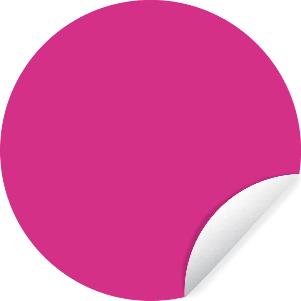 MuchoWow Runde Wandtattoo - Wandsticker Tapete Aufkleber Fuchsia - Neon - Farben Ø 30 cm Selbstklebend und Repositionierbar - Wandaufkleber - Kr...