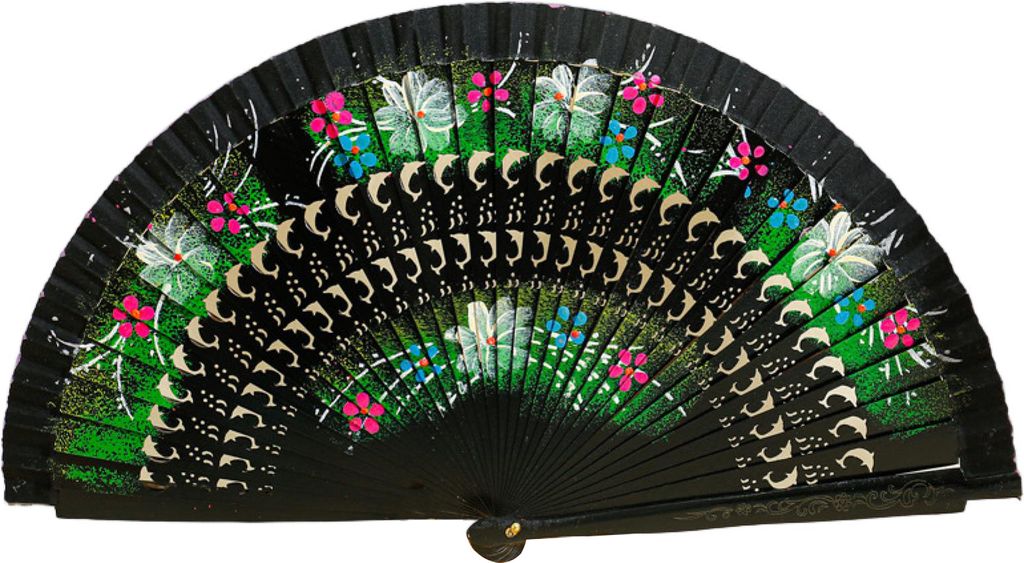 Faltfächer Aushöhlen Doppelseitiges Handwerk Geschenk Tanzen Druck Holz Spanisch Handfächer Party Supplies