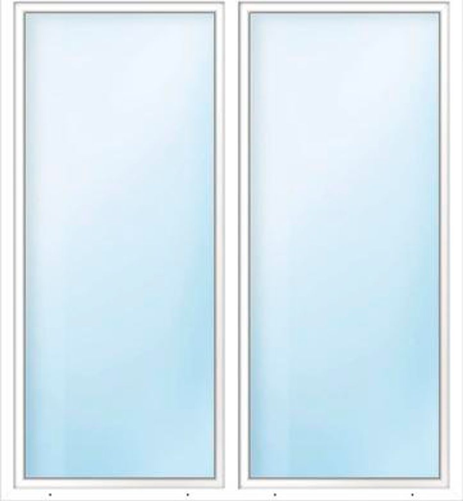 ARON Basic+ Terrassentür Kunststoff 2 Flügelig (Dreh/Dreh-Kipp) mit beweglichem Pfosten (Stulp) 120x190 cm RAL 9016 verkehrsweiß (Förderfähig)