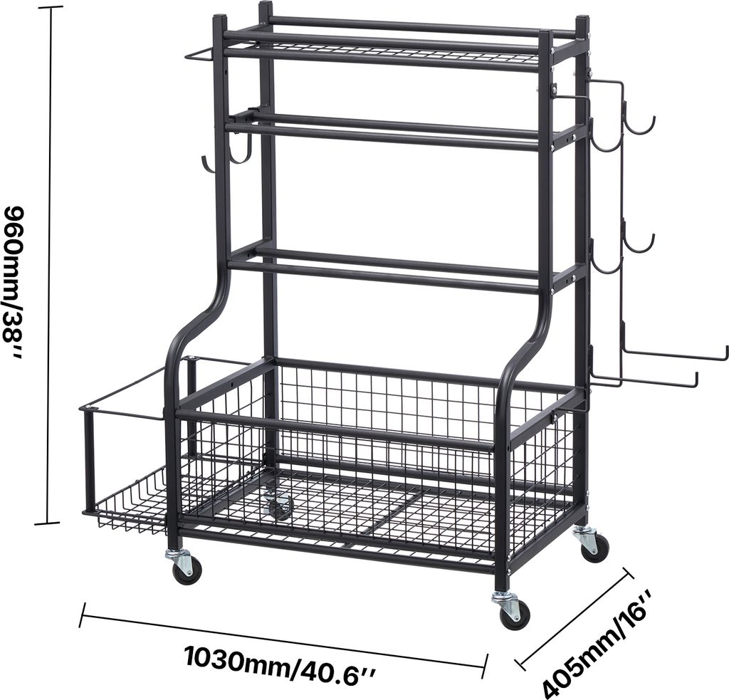 VEVOR Home Gym úložný stojan, ocelový úložný stojan, držák Obrázek produktu 8