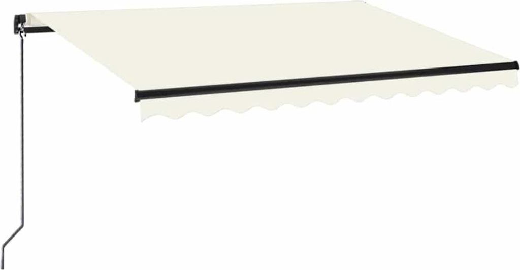 vidaXL Markise Manuell Einziehbar 350x250 cm Creme