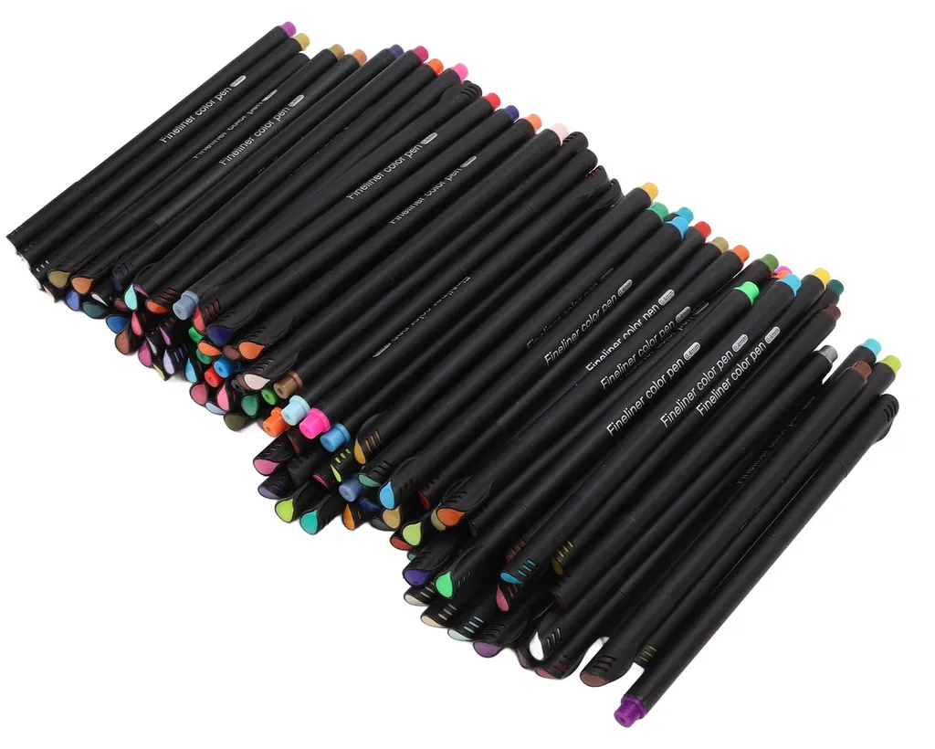 Feutres de dessin solubles à l'eau 100 couleurs avec pigments brillants