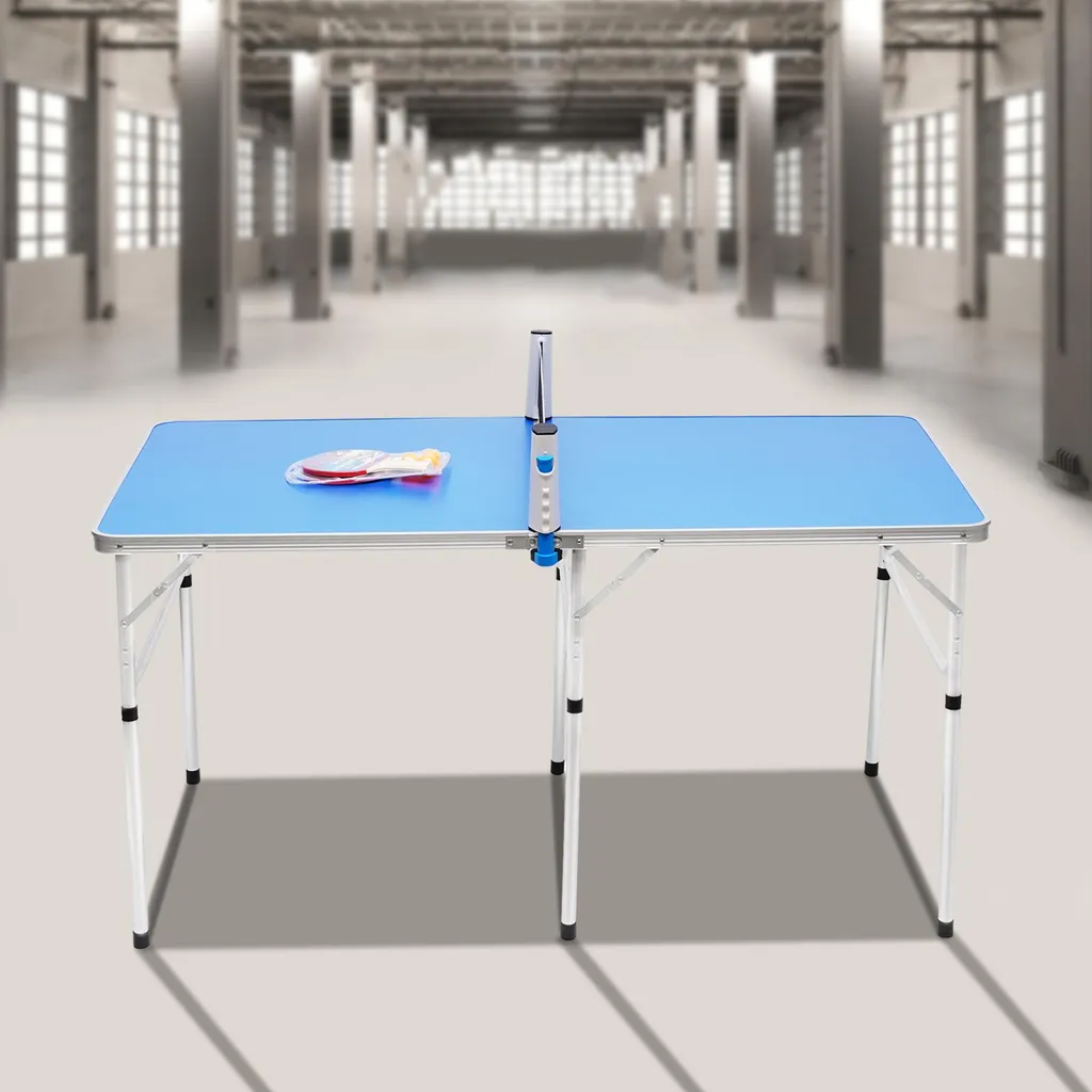 Table de ping-pong robuste en aluminium 152x76cm design pliable compact - 4
