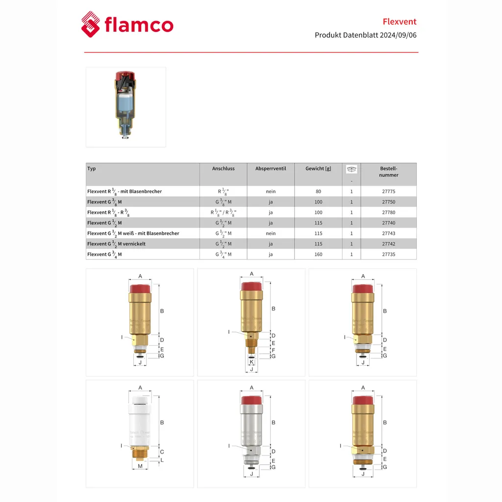 Aalberts Flexvent 3/8 : Purgeur en Laiton Robuste pour Circuit d'Eau - 6