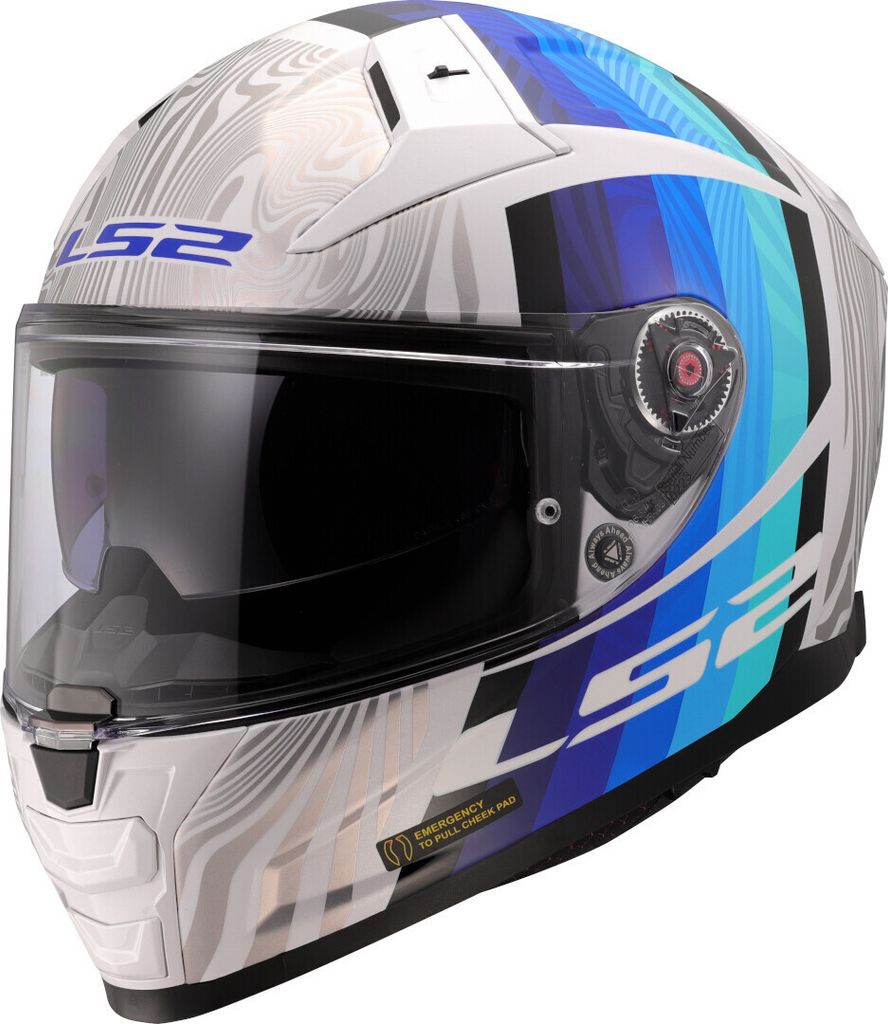 LS2 FF811 Vector II Freedom Helm, weiß/blau, L (59/60)