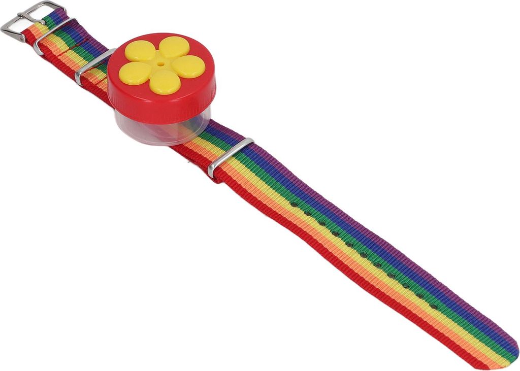 Handgelenk-Futterspender, verstellbarer Riemen, handgehalten, in Blumenform, abnehmbares, buntes Handfütterungswerkzeug für Kolibri, Rot