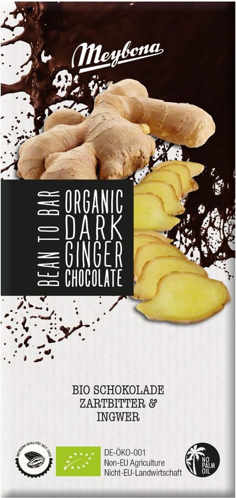Meybona  Schokolade ZARTBITTER & INGWER, 100g (MHD: Produktbild 