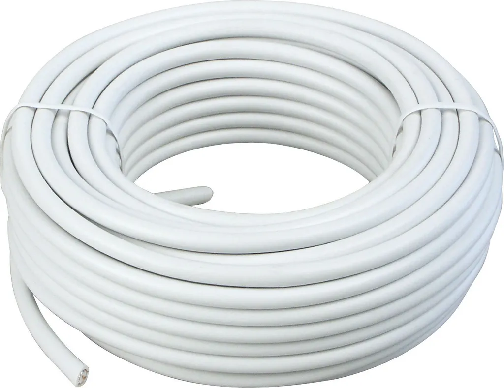 Câble coaxial 25m blindé 75 dB pour antenne TV et réception satellite