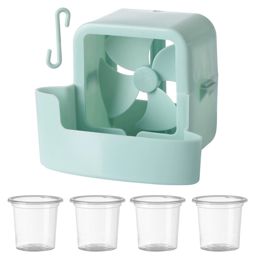 Tragbarer Mini-Hängeventilator, einfache Montage, kein Bohren erforderlich, kompakte Größe, mit Haken, Kühllösung für Innenräume