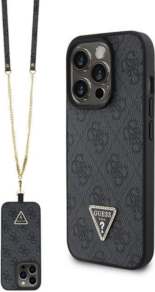 Guess Crossbody 4G Metal Logo Case fr Apple iPhone 15 Pro - black