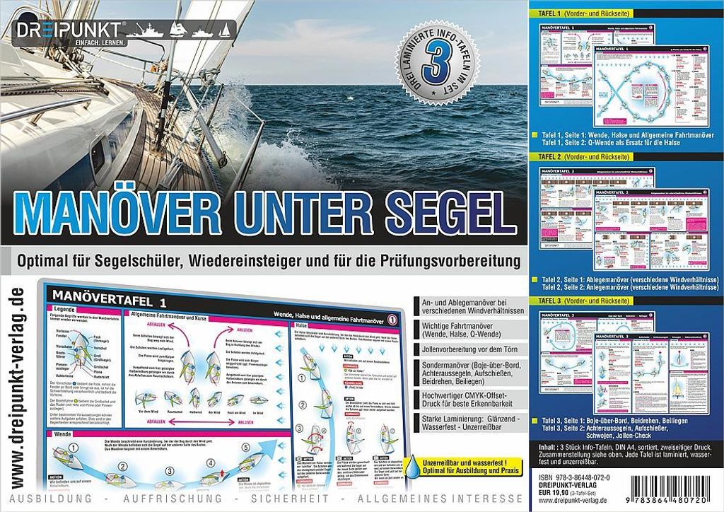 Info-Tafel-Set Manöver unter Segel
