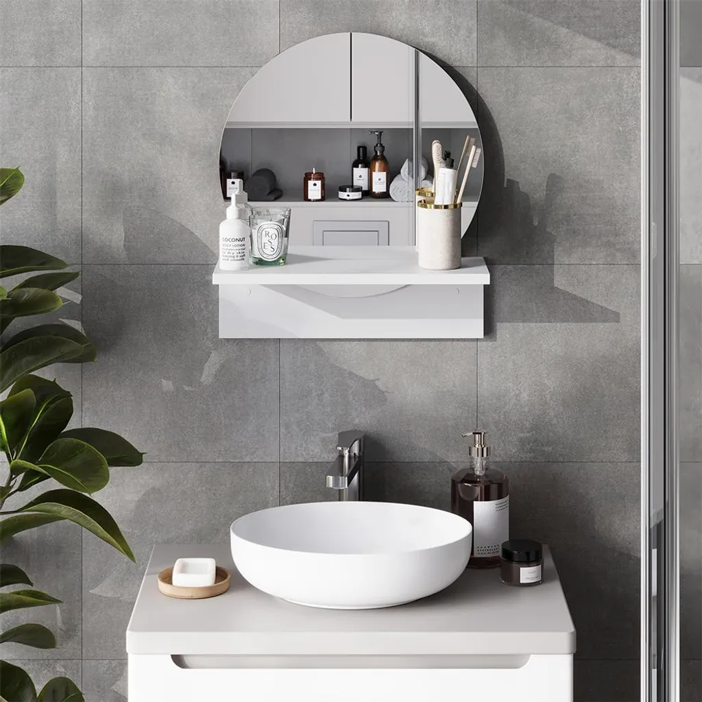 Specchio da Parete Bianco Vicco Elyra 40x47.5 cm - Offerta Bagno