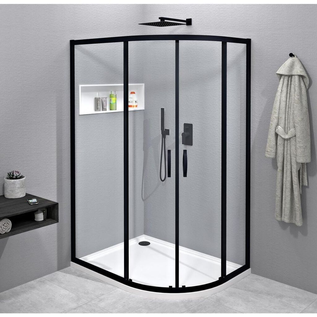 Gelco Sigma - Kabina prysznicowa 100x80 cm, R550, czarny Zdjęcie produktu 