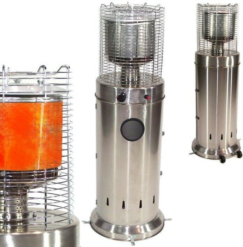 Edelstahl Terrassenheizstrahler Heizpilz 56705 Gas Heizstrahler Terrassenheizer